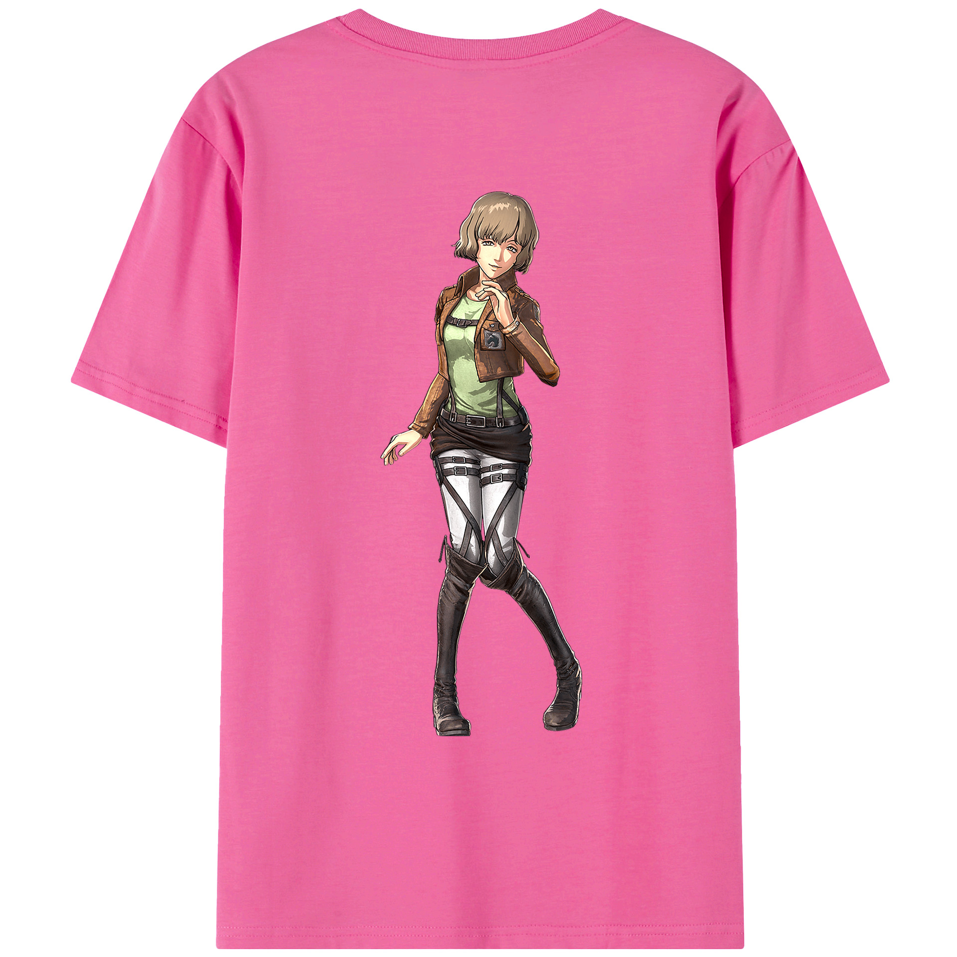 （画像用） 進撃の巨人 ヒツチ Attack on Titan Hitch レディース半袖Tシャツ(バックプリント)